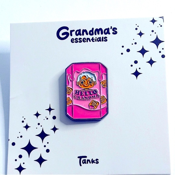 Hello Grandma High Quality Unisex Enamel Pin, NWT - Picture 2 of 5